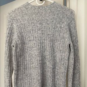 Super soft, light-grey ribbed sweater